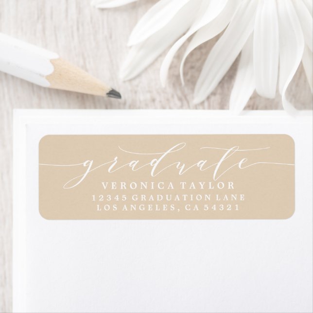 SIMPLE MINIMALIST CALLIGRAPHY RETURN ADDRESS LABEL (Insitu)