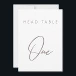 Simple Minimalist Calligraphy Wedding Table Number<br><div class="desc">Design features an handwritten font and modern minimalist design. Designed to coordinate with for the «ESSENTIALS» Wedding Invitation Collection. To change details,  click «Personalise». View the collection link on this page to see all of the matching items in this beautiful design or see the collection here: https://bit.ly/3iNzQAD</div>
