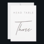 Simple Minimalist Calligraphy Wedding Table Number<br><div class="desc">Design features an handwritten font and modern minimalist design. Designed to coordinate with for the «ESSENTIALS» Wedding Invitation Collection. To change details,  click «Personalise». View the collection link on this page to see all of the matching items in this beautiful design or see the collection here: https://bit.ly/3iNzQAD</div>