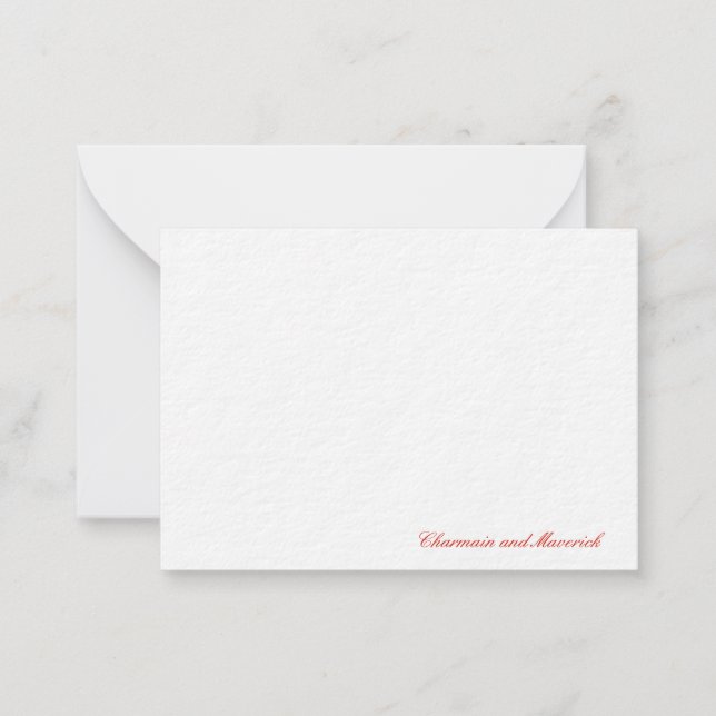 Simple Minimalist Candy Red Card (Front)