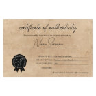 Simple Minimalist Certificate of Authenticity 