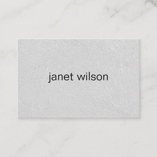 simple minimalist chic grey texture business card (Front)