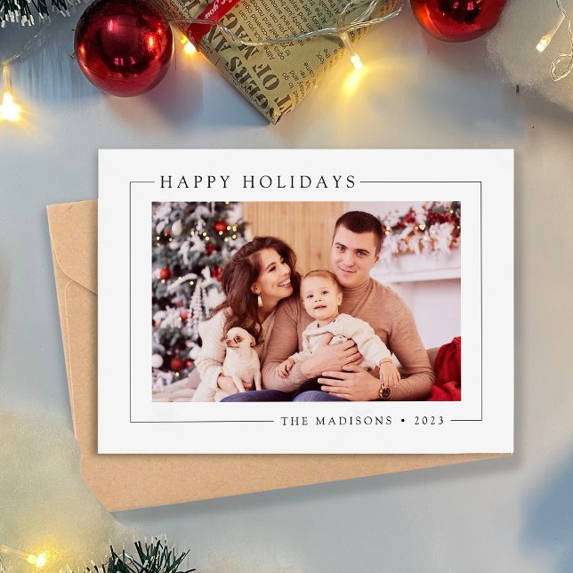 Simple Minimalist Christmas Family Holiday Card (Creator Uploaded)