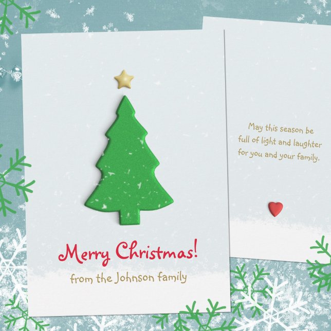 Simple Minimalist Christmas Tree Holiday Card (Simple Minimalist Christmas Tree Holiday Card ©Susanne Sachers - Sunny Mind Design 🌞)