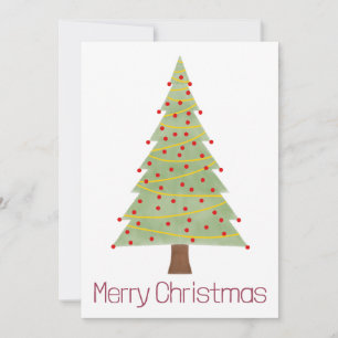 Simple Minimalist Christmas Tree Holiday Card