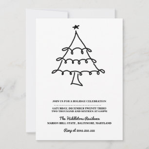 Simple Minimalist Christmas Tree Holiday Party