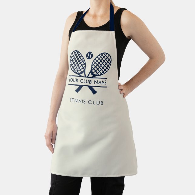 Simple Minimalist Club Name Tennis Team Apron (Insitu)