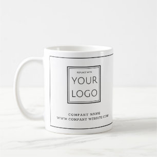 Simple Minimalist Company Logo Business Name  Coffee Mug