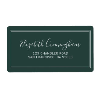 Simple Minimalist Cursive Script Return Address
