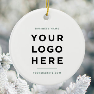 Simple Minimalist Custom Business Logo Ceramic Tree Decoration