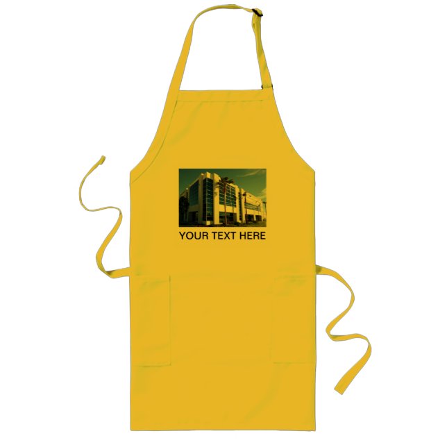 Simple Minimalist Custom Business Logo | Name Long Apron (Front)