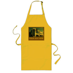 Simple Minimalist Custom Business Logo Name Long Apron