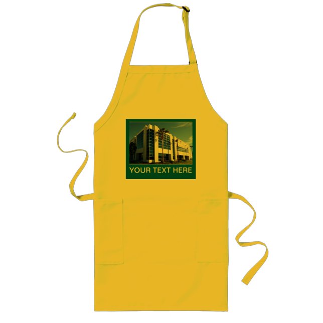 Simple Minimalist Custom Business Logo | Name Long Apron (Front)