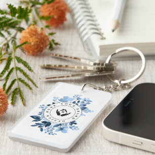 Simple Minimalist Custom Logo Acrylic Keychain