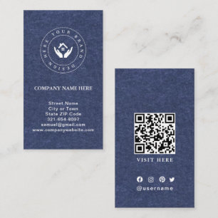 Simple Minimalist Custom Logo & Text Business Card