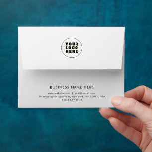 Simple Minimalist Custom Logo & Text Envelope