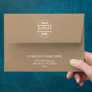 Simple Minimalist Custom Logo & Text   Envelope