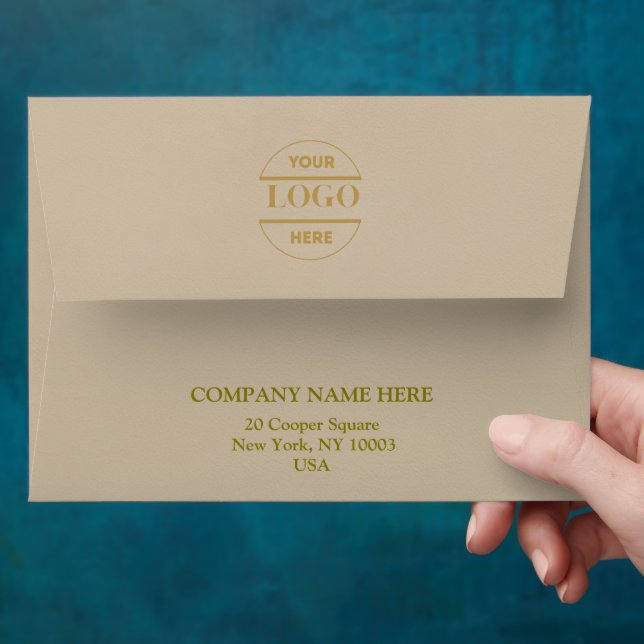 Simple Minimalist Custom Logo & Text   Envelope (Hand)