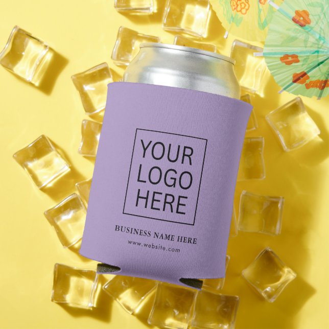 Simple Minimalist Custom Logo & Text Promotional Can Cooler (In Situ Summer)