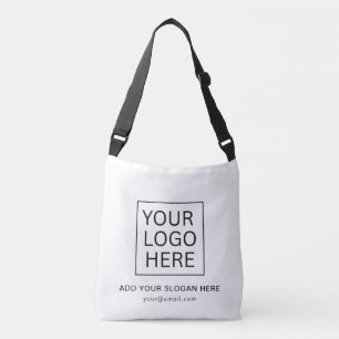 Simple Minimalist Custom Logo & Text Promotional Crossbody Bag