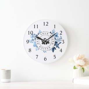 Simple Minimalist Custom Logo & Text Promotional Large Clock