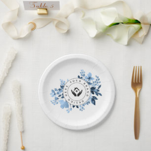 Simple Minimalist Custom Logo & Text Promotional Paper Plate