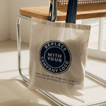 Simple Minimalist Custom Promotional Business Logo Tote Bag<br><div class="desc">Add your business logo to replace this placeholder logo image with yours to effortlessly market your business or as a swag for a corporate event. Square logos are also perfect to replace this placeholder logo. Click on the "Personalise" button to upload your brand logo. A great cost saving option for...</div>