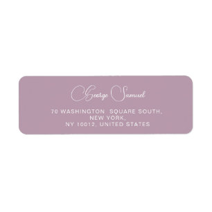 Simple Minimalist Custom Return Address Labels