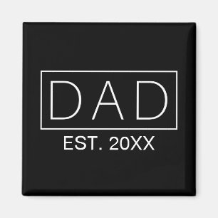 Simple Minimalist Dad Typography   Magnet