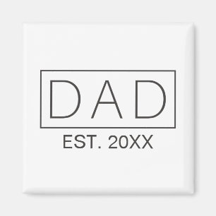 Simple Minimalist Dad Typography Magnet