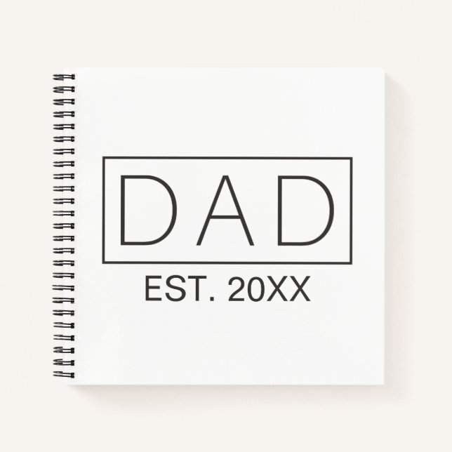 Simple Minimalist Dad Typography | Notebook (Front)
