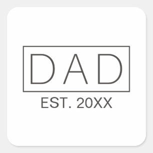 Simple Minimalist Dad Typography Sticker