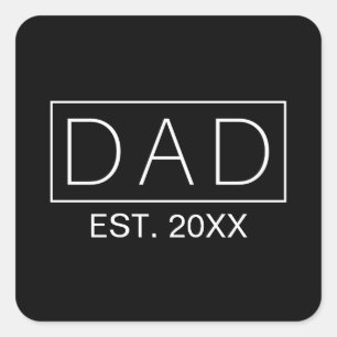 Simple Minimalist Dad Typography Sticker