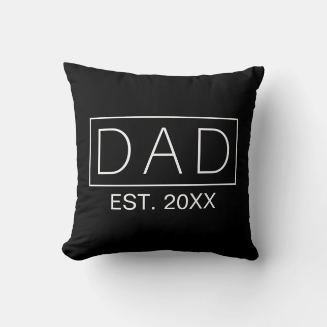 Simple Minimalist Dad Typography | Throw Pillow (Front)