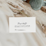 Simple Minimalist Diaper Raffle Ticket Enclosure Card<br><div class="desc">This simple minimalist diaper raffle ticket enclosure card is perfect for a modern baby shower. The simple and elegant design features classic and fancy script typography in black and white.</div>