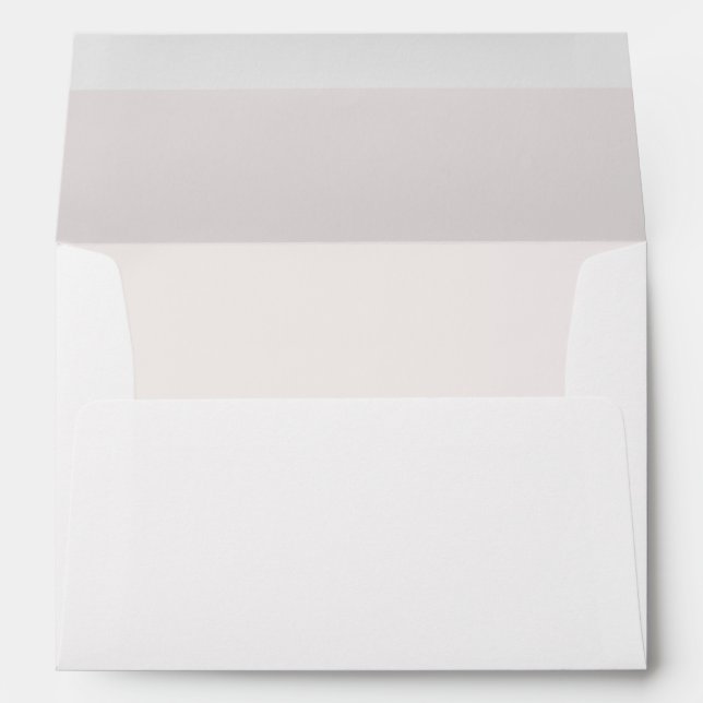Simple Minimalist Ecru Return Address Envelope (Back (Bottom))