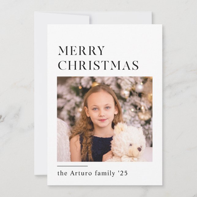 simple minimalist editorial christmas card (Front)