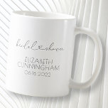 Simple Minimalist Elegant Chic Heart Bridal Shower Coffee Mug<br><div class="desc">This simple and modern design is composed of sans serif and playful cursive typography with doodle hearts. Perfect for wedding bridal shower party favors.</div>