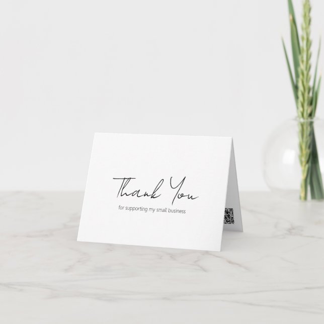 Simple Minimalist Elegant Modern Business Thank You Card (Front)
