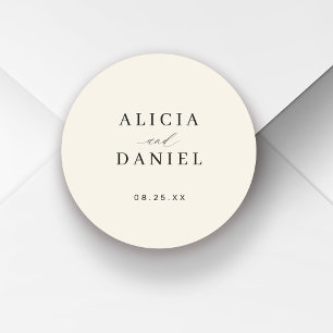 Simple minimalist elegant wedding envelope seal
