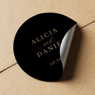 Simple minimalist elegant wedding envelope seal