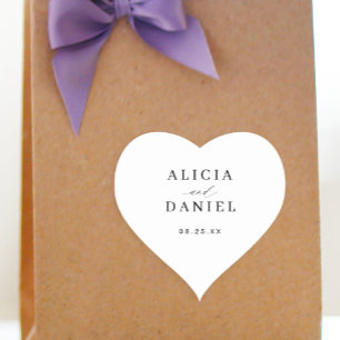 Simple minimalist elegant wedding favour label