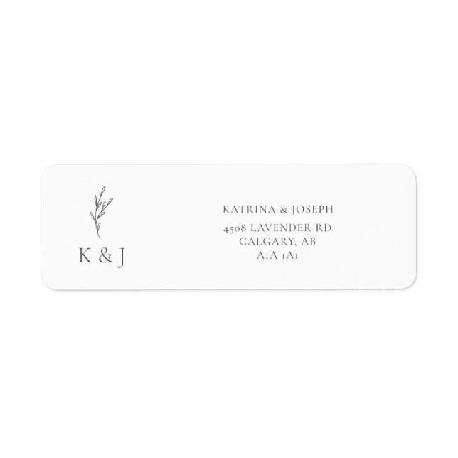 Simple Minimalist Elegant Wedding monochrome chic (Front)