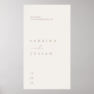 Simple Minimalist Elegant Wedding Welcome Poster