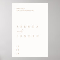 Simple Minimalist Elegant Wedding Welcome Poster