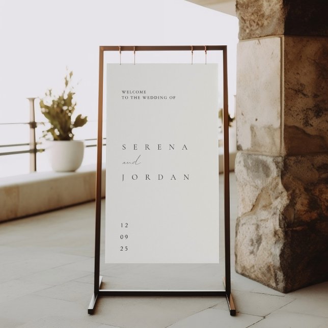 Simple Minimalist Elegant Wedding Welcome Poster (Creator Uploaded)