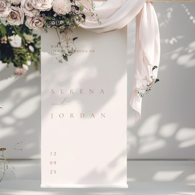 Simple Minimalist Elegant Wedding Welcome Poster (Simple Minimalist Elegant Wedding Welcome Poster)