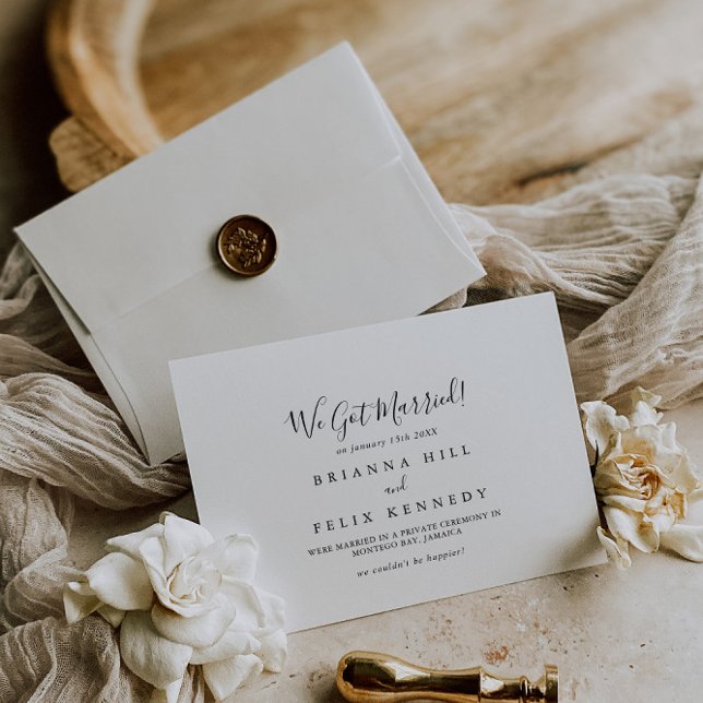 Simple Minimalist Elopement Announcement (Creator Uploaded)
