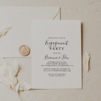 Simple Minimalist Engagement Party