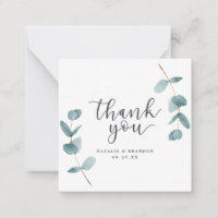 Simple Minimalist Eucalyptus & Script Thank You